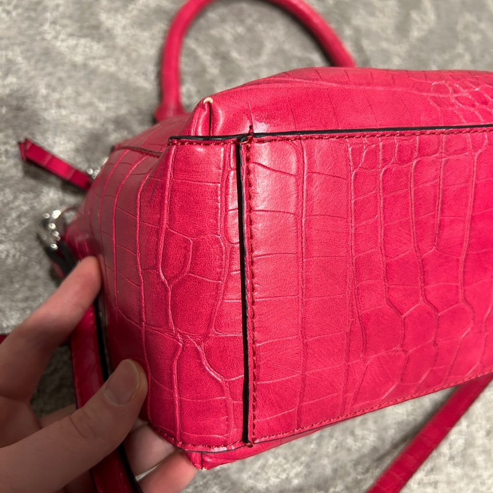 Pink Croc-Embossed Handbag - Picture 10 of 10